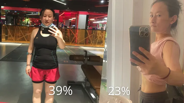 image shows the body transformation of Amy